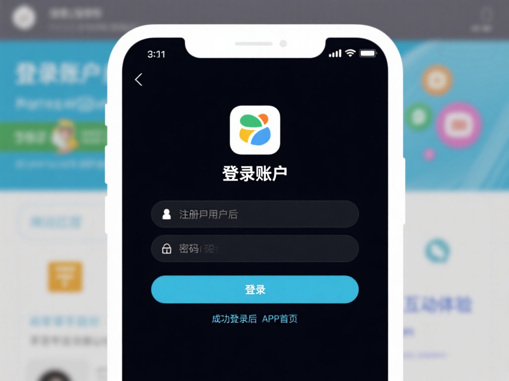 登录账户：激活账户后，返回应用首页，输入已注册的用